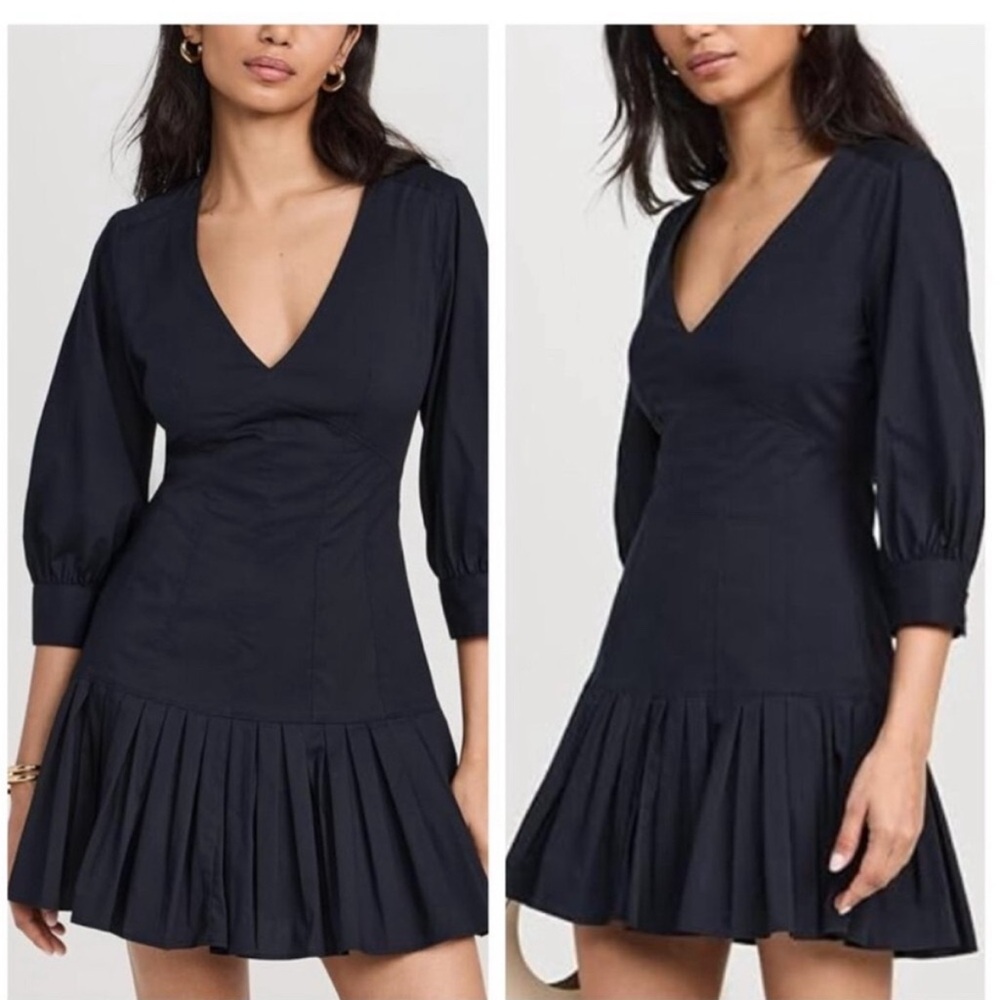 Cinq à Sept 5a7 Sawyer Cotton Blend Mini Dress Navy